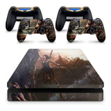 Skin Adesivo Protetor Ps4 Slim Rise Shadow Lara Croft: Tomb