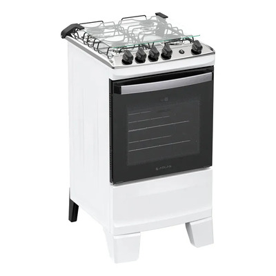 Fogão 4 Bocas Atlas Agile Up Com Mesa De Inox A Gás Bivolt 127\u002F220V | Frete grátis