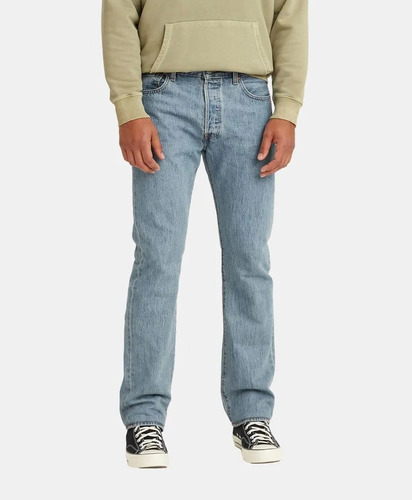 Pantalón Hombre Levis 501 Original Jeans Botones Oferta Azul