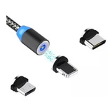 Cable Carga Rapida Magnetico Compatible Tipo C Y Micro 