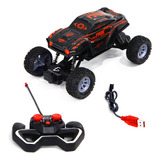 Monster Truck Drifting A La Deriva A Control Recargable Color Negro Personaje No