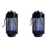 2 Lampara Led Uv Mata Mosquitos Repelente Trampa De Insectos