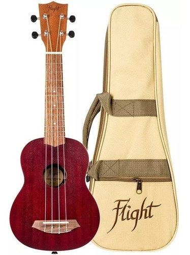 Ukulele Soprano Sapele Con Funda Nus380 Coral Color Marrón