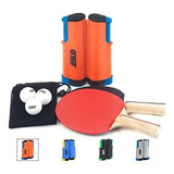 Set Ping Pong Portátil Con Red Retráctil Y Accesorios