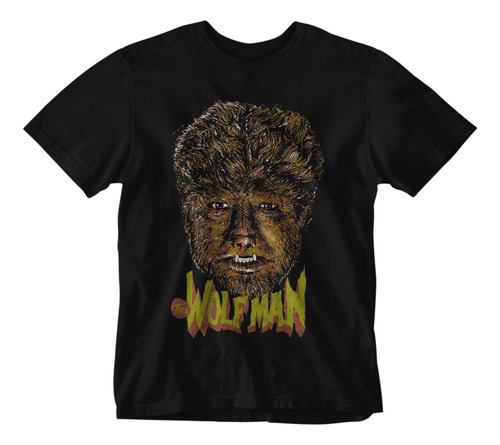 Camiseta Terror Clasico Wolf Man El Hombre Lobo C1