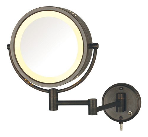 Espejo De Maquillaje Con Luz Y Aumento 8x Montaje En Pared -