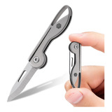 Keyunity Kk05 Mini Cuchillo De Bolsillo De Titanio Para Tran