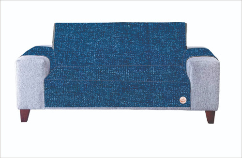 Cobertor De Sillón De 2 Cuerpos Jeans Lavable Ajuste