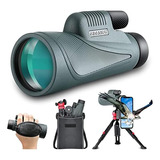 Telescopio Monocular 12x56 Hd Con Adaptador Para Teléfono In