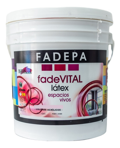 Látex Fadepa Acrílico Color Interior Exterior 20 Litros