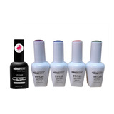 Base Kapping Gel Polish + 4 Esmaltes Semip. Cherimoya