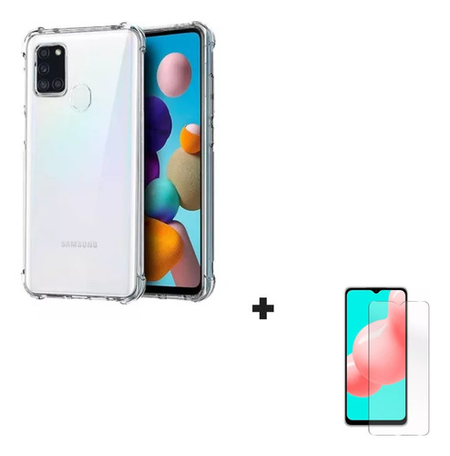 Funda Tpu P/ Samsung Todos Los Modelos + Vidrio Templado Reg