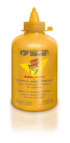 Crema Peinar Rulos Definidos Proteccion Termica Biferdil