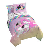 Set De Edredón Reversible Para Cama Infantil De Minnie