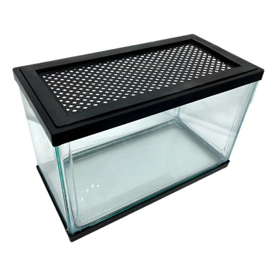 Pecera De Vidrio Para Acuario Terrario + Tapa - 30 X 20 X 15 | Envío gratis