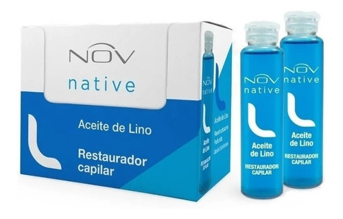 Ampollas Nov Native Aceite De Lino X15 Unidades Profesional