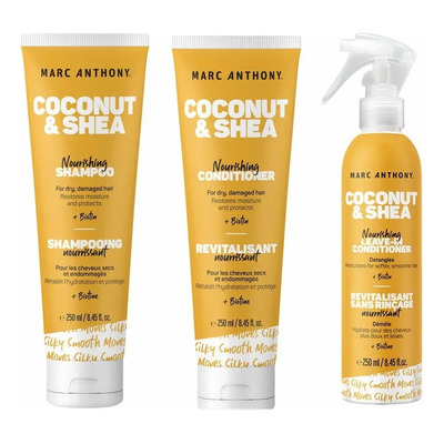3pack - Hydrating Coconut Oil & Shea Butter Shampoo, Acondicionador Y Leave-in Por Marc Anthony True Professional | Envío gratis