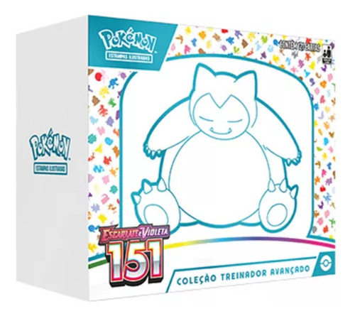 Box Pokemon Treinador Avançado Escarlate Snorlax Violeta 151