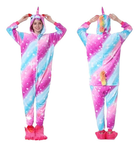 Pijama Mameluco Disfraz Unicornio Para Adulto