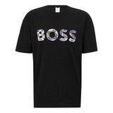 Camiseta Boss De Algodão Com Estampa Floral