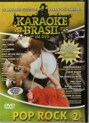 Dvd Karaokê Brasil - Pop Rock 2