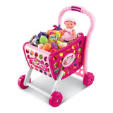 Carrito Mercado Juguete Rosa Niñas