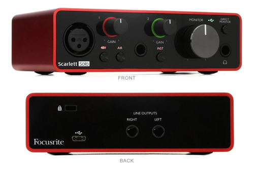 Interface De Audio Scarlet Studio 3ª Geração Focusrite