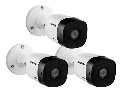 3 Câmeras De Segurança Hd 720p 1mp Vhl 1120 B Intelbras