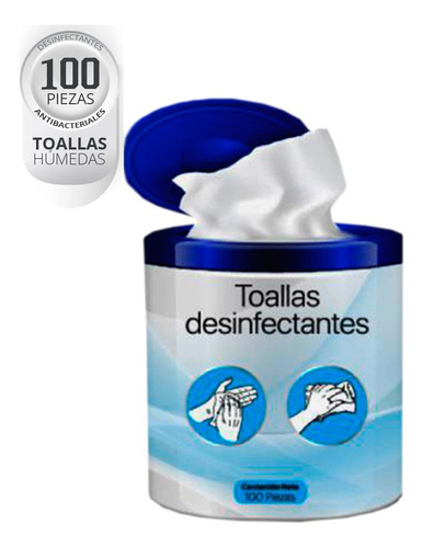 Toallas Desinfectantes Prolicom C/100 Pzas Bote Para Pc, Cel