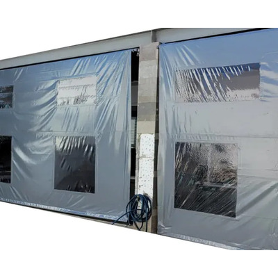 Cortina Lona Ventana Vinil 3.60x2.50altura Y Kit Enrollable | Envío gratis