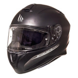 Casco Para Moto Mt Helmets Ff106 Targo Solid A1 Negro Mate
