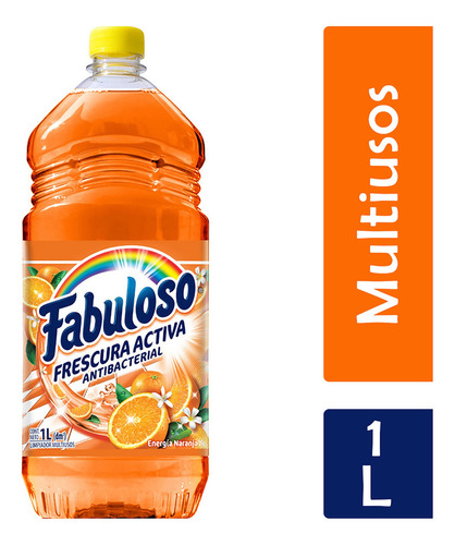 Limpiador Líquido Fabuloso Frescura Activa Naranja Envase 1l