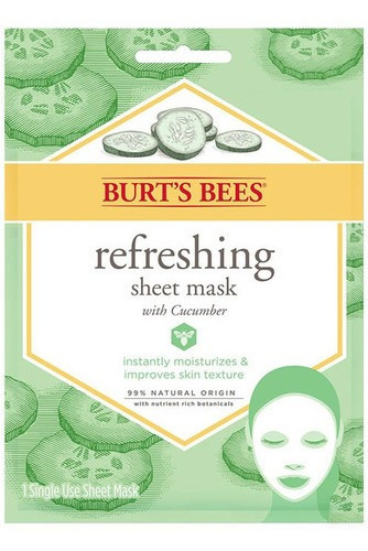 Máscara Facial De Tela Burt's Bees Refreshing Cucumber 1 Un