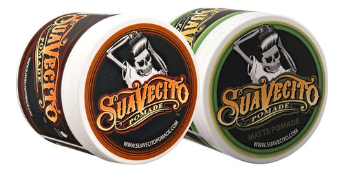 Suavecito Original Pomada Cabello + Pomada Matte 4 Oz 2 Pack