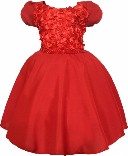 Vestido Festa Infantil Menina Vermelho - Formatura Casamento