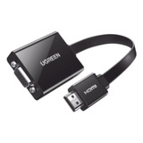 Adaptador Hdmi A Vga Resolución 1080p Audio 3.5mm Con Puerto