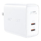 Cargador Pd 50w De 2 Puertos Usb Tipo C A Usb Tipo C Acefast Color Blanco