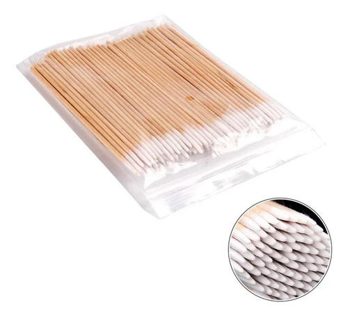 Palito Com Algodão Limpeza Henna Micropigmentação Designer