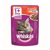 Whiskas Sobrecitos Pouch Sabor Carne 85 Grs. X 12 Unidades