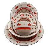 Juego De Loza Set 30 Piezas Vajillas Tazas Bowl Emily