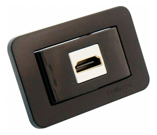 Tomada Para Móveis Hdmi Preto Lumitek