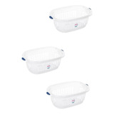 Kit 3 Cestos Plastico Sanremo 32l  Organizador 3 Unidades