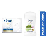Pack 1 Jabon Dove Original + 1 Desodorante Barra Dove Matcha