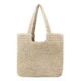 Bolso De Playa De Paja Freie Liebe Para Mujer Bolso De Mano 