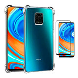 Kit Capa Tpu Anti Impacto+película Vidro 3d P/ Redmi Note 9s