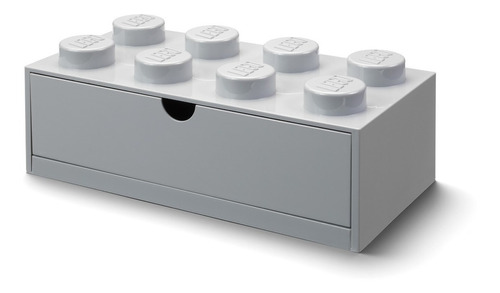Lego Contenedor Bloque Cajon Apilable Mesa Escritorio Desk 8 Color Gris