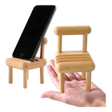 A Porta Celular De Madera Mini Silla Multiángulo Universal