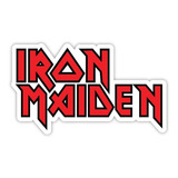 Adesivo Iron Maiden Logotipo Red 23 X 15 Cm
