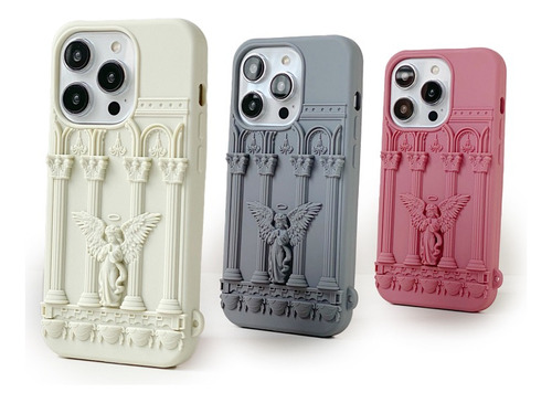 Funda Atenas Compatible Con iPhone Silicona Flexible Relieve