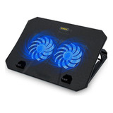 Base Notebook Cooler B-max Bm-763 Preto Led Azul Ajustavel